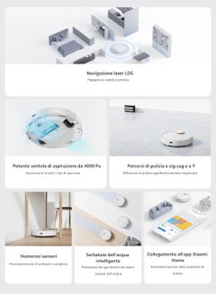 Laser Navigation System Robot Vacuum Cleaner High LDS Sensor With 360 Degree Blower Detection Range With Strong Pascal Suction Fan With Large Capacity 3200mAh White Battery 40000 mW S10 White - pnsku/N70065433V/45/_/1714134733/ffef1652-a3c3-464d-90fd-564b29de5db0