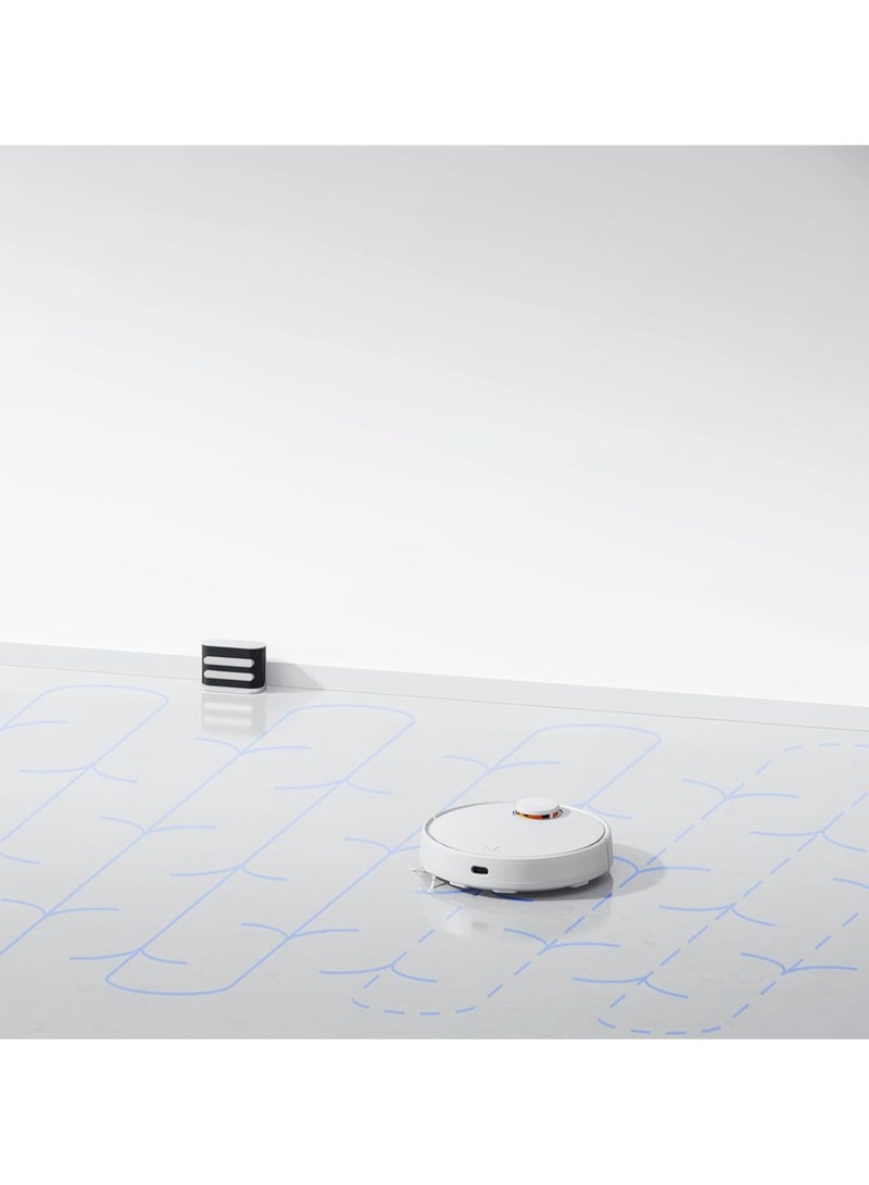 Xiaomi - Laser Navigation System Robot Vacuum Cleaner High LDS Sensor With 360 Degree Blower Detection Range With Strong Pascal Suction Fan With Large Capacity 3200mAh White Battery 40000 mW S10 White - Image 1