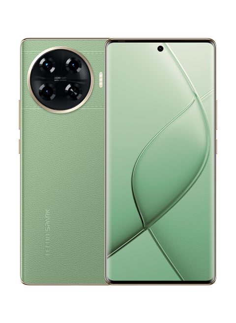 هاتف SPARK 20 Pro + Magic Skin Green ثنائي الشريحة وذاكرة الوصول العشوائي (RAM) سعة 8 جيجابايت وسعة 256 جيجابايت - إصدار الشرق الأوسط