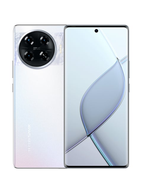 هاتف SPARK 20 Pro+ Lunar Frost بشريحتي اتصال وذاكرة وصول عشوائي (RAM) سعة 8 جيجابايت ومساحة تخزين داخلية 256 جيجابايت - إصدار الشرق الأوسط