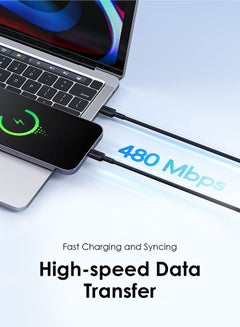 Oraimo iPhone Cable 1M USB C to Lightning Fast Charging Cable for iPhone 14/14 Plus/ 14 Pro/14 Pro Max/iPhone 13/12/11/XS/Pro Max /Pro/Mini/SE/ iPad 9 Black  - Image 4