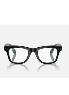 ميتا إطارات Ray Ban Wayfarer RW4006 لامعة مع عدسات كلاسيكية واضحة وكاميرا اجتماعية بدقة 12 ميجابكسل ونظام صوت مفتوح للأذن وخمسة ميكروفونات وتحكم صوتي بتقنية الذكاء الاصطناعي  - Image 1