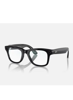 ميتا إطارات Ray Ban Wayfarer RW4006 لامعة مع عدسات كلاسيكية واضحة وكاميرا اجتماعية بدقة 12 ميجابكسل ونظام صوت مفتوح للأذن وخمسة ميكروفونات وتحكم صوتي بتقنية الذكاء الاصطناعي  - Image 2