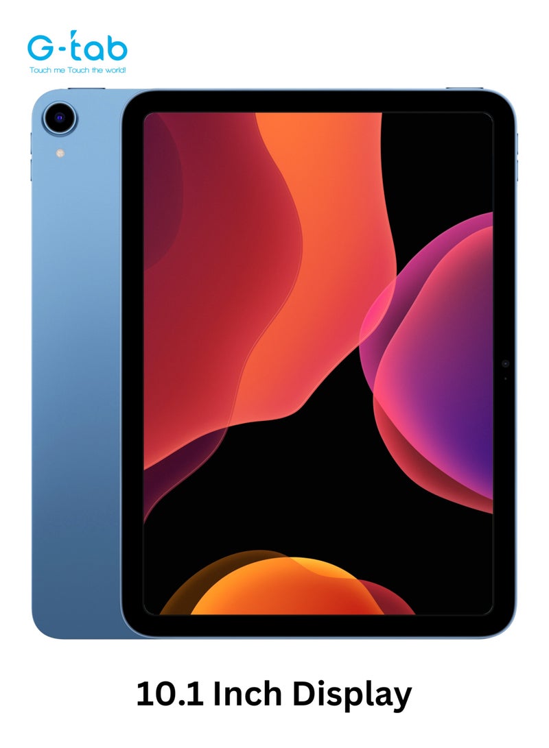 G-Tab - Pad 10 Tablet/10.1 inch IPS Display/800x1280 Resolution/Android 14/Quad Core 2.0 GHz/6580 mAh /5G Wifi/ 4GB RAM (Expandable upto 4GB)/128GB ROM/5MP Front+8MP Rear Camera / Touch Pen Inside - Image 1