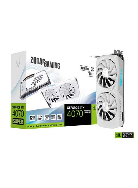 GAMING GeForce RTX 4070 SUPER TWIN EDGE OC WHITE Edition 12GB GDDR6X | ZT-D40720Q-10M