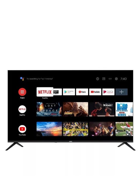 50 inch Smart LED 4K TV without frame, original Google Android operating system, 4K clarity, KMGL50002 Black