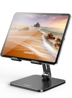 Ugreen Metal iPad Stand Foldable Tablet Stand iPad Holder Stand Adjustable Mobile Phone Holder For iPad Pro, iPad Air, iPad mini, iPhone 16/15/14/13 Series, Samsung Galaxy S24 S23 Ultra, Tab S7 etc Black  - Image 1