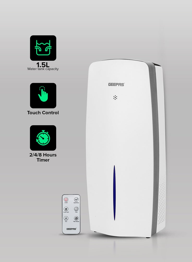 GEEPAS - Digital Air Purifier and Humidifier, Advanced Filtration/ Multiple Functions, Ideal for Home and Office GAP63073UK WHITE - Image 1