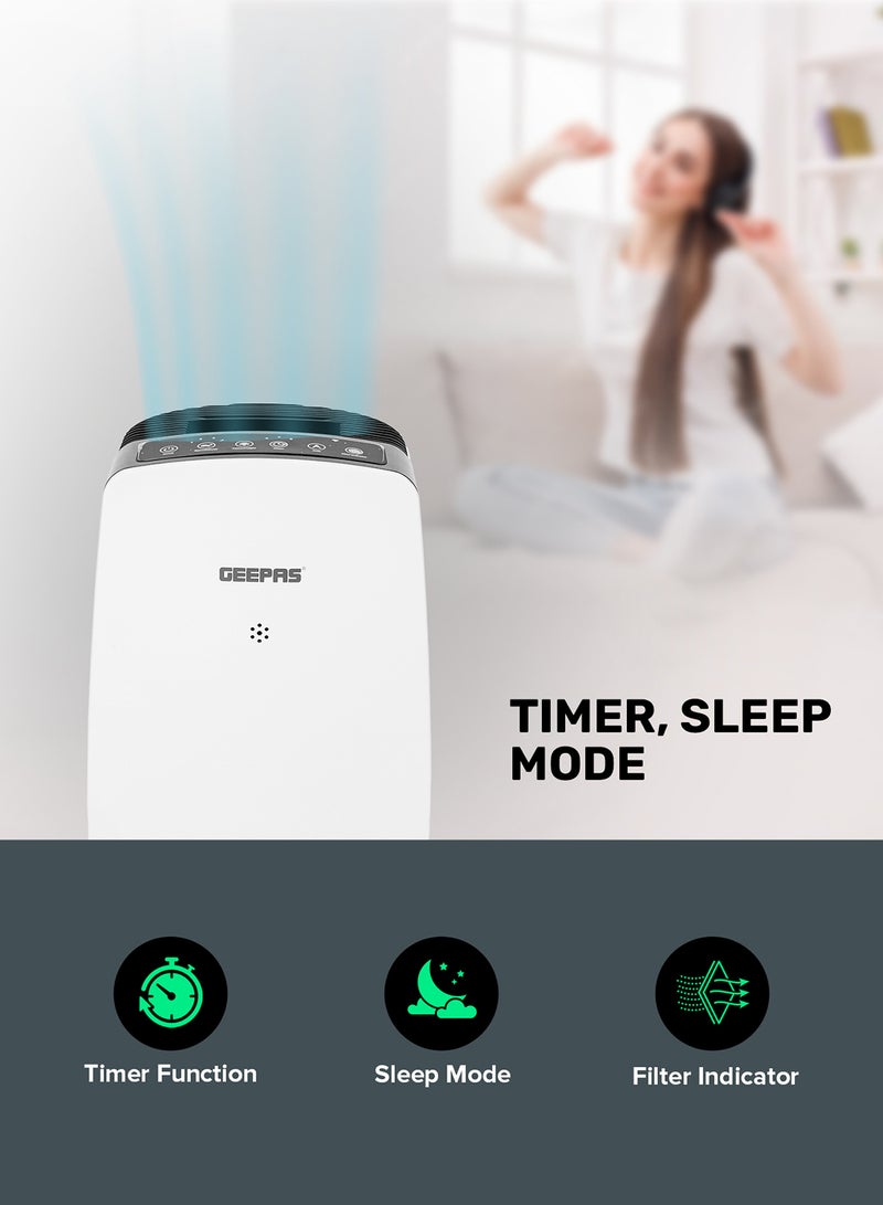 GEEPAS - Digital Air Purifier and Humidifier, Advanced Filtration/ Multiple Functions, Ideal for Home and Office GAP63073UK WHITE - Image 1