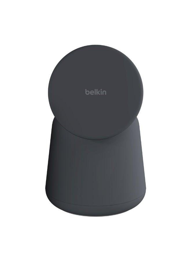 belkin - Boostcharge Pro 2-In-1 Wireless Charging Dock W/ Magsafe 15W - Fast Charge iPhone Stand, Works W/ Iphone 15/14/13/12, Apple Watch 9/8/7/6/5/4, Airpods, And Other Magsafe Enabled Devices Black - Image 1