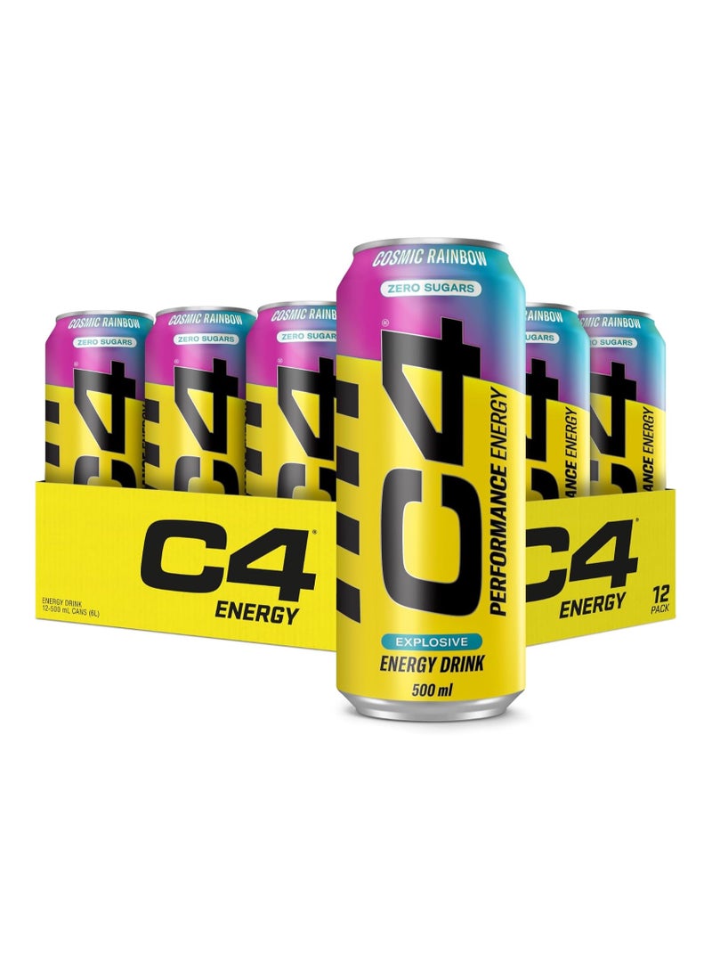 CELLUCOR - C4 Performance Energy Carbonated RTD 12x500ml- Cosmic Rainbow - Image 1