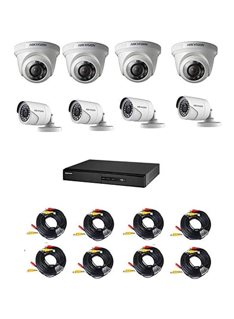 HIKVISION Group Of 5-Megapixel Surveillance Cameras, 4 External And 4 Internal - Image 1