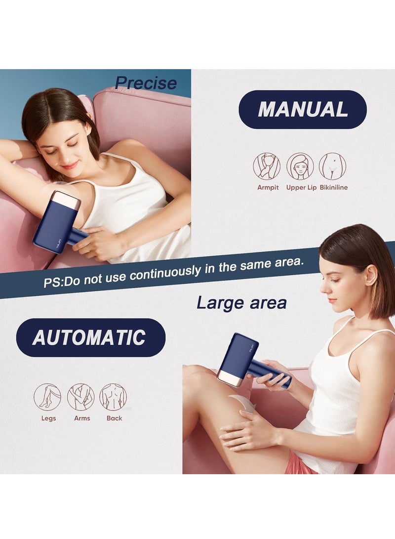 MLAY T14 Painless Ice Compress Laser Hair Removal Device, 500,000 Flashes Epilator (Includes 1 Hair Removal Lens And 1 Goggle) 2-Year Warranty Dark Blue - Image 5