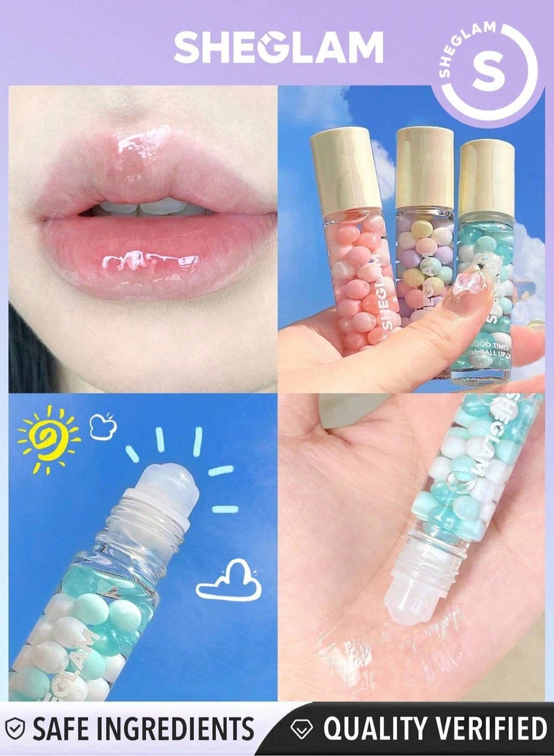 SHEGLAM Good Times Roll Ball Lip Oil - In Full Swing Clear  - Image 2