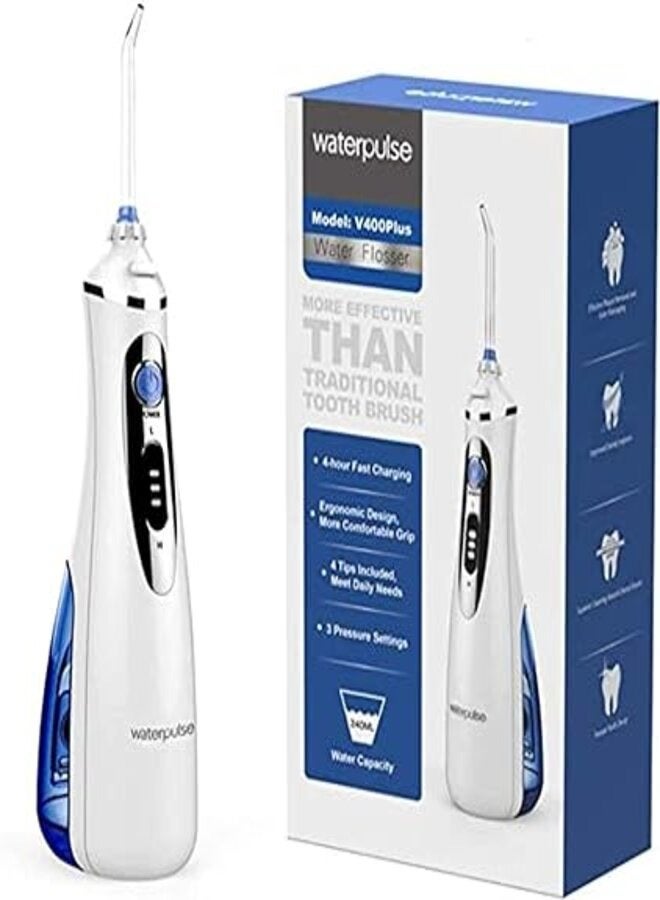 waterpulse V400pulse Portable Dental Flosser Cordless Oral Irrigator With Travel Case 240ML Rechargeable Battery Water Flosser Teeth - Image 1