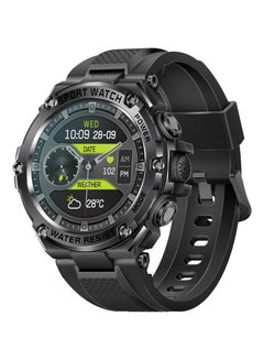 PROMATE Fitness Tracker, Round-Screen Bluetooth 5.1 Smartwatch with 1.53” TFT Display, Speaker, E-Card Sharing, 80-Day Battery and IP67 Sweat Resistance, XWatch-R19 Black  - Image 1