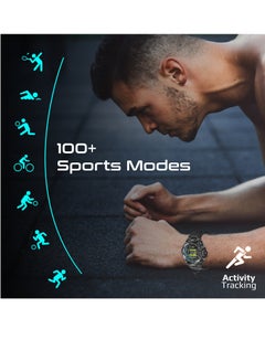 PROMATE Fitness Tracker, Round-Screen Bluetooth 5.1 Smartwatch with 1.53” TFT Display, Speaker, E-Card Sharing, 80-Day Battery and IP67 Sweat Resistance, XWatch-R19 Black  - Image 5