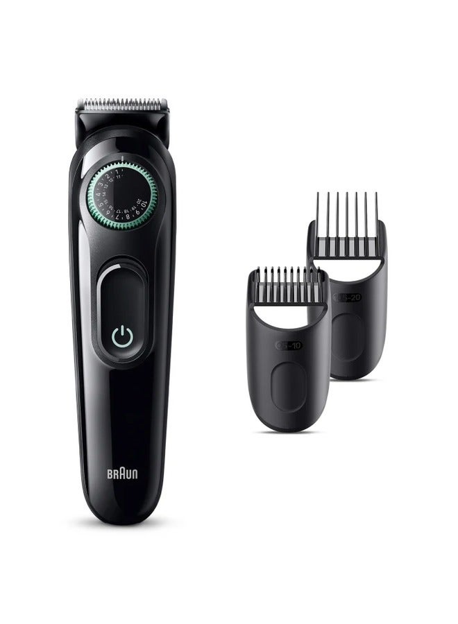 BRAUN - BT3411  Beard Trimmer 3 With Precision Wheel, 3 styling tools, 50min runtime - Image 1