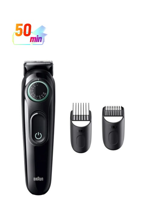 BT3411  Beard Trimmer 3 With Precision Wheel, 3 styling tools, 50min runtime