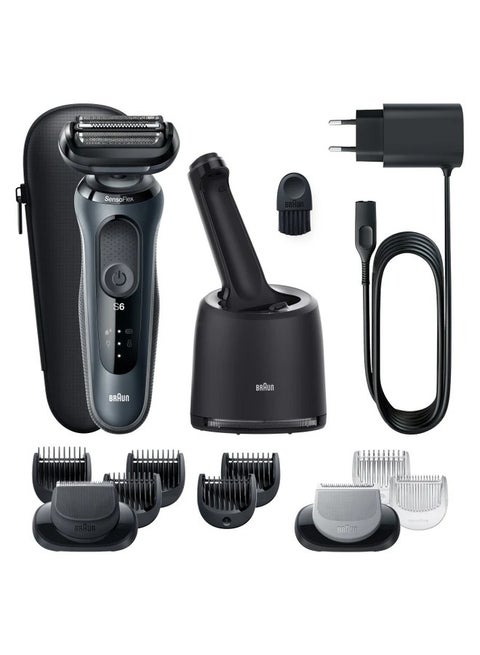 Series 6 61-N7650cc Wet & Dry shaver with SmartCare center and 2 attachments