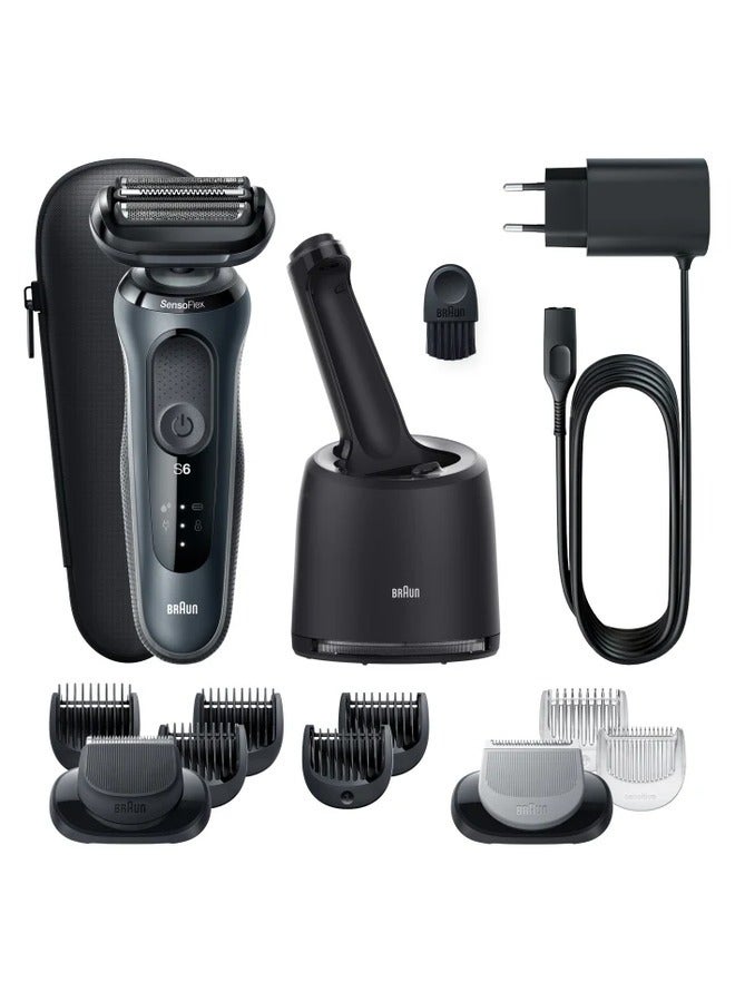 براون - Series 6 61-N7650cc Wet & Dry shaver with SmartCare center and 2 attachments - Image 1