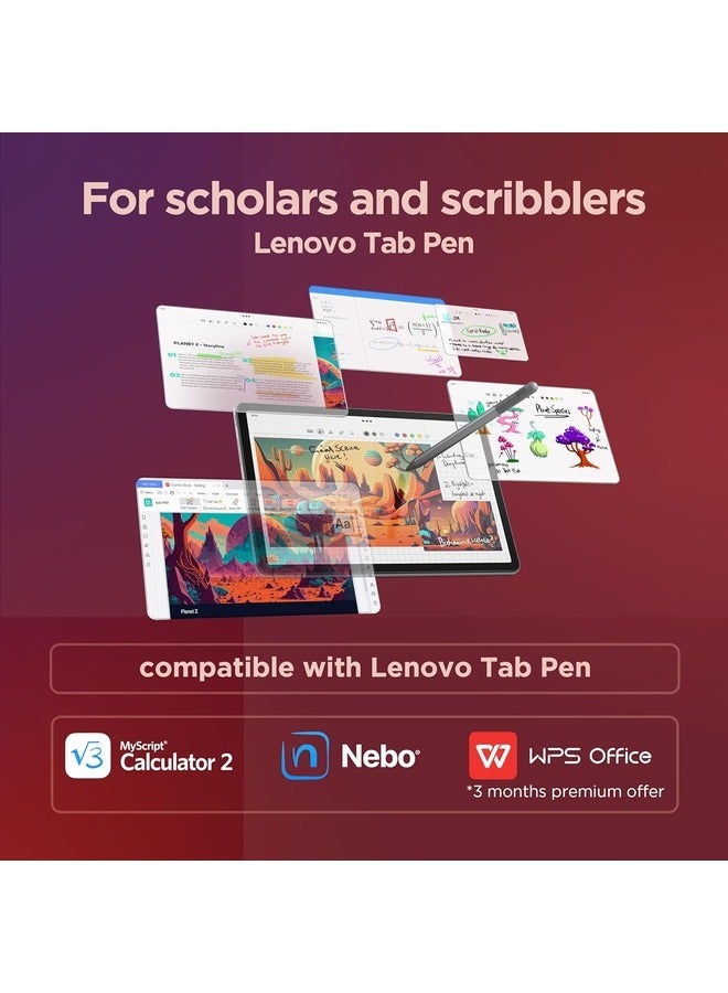 لينوفو تاب M11 مقاس 11 بوصة باللون الرمادي لونا وذاكرة الوصول العشوائي (RAM) سعة 4 جيجابايت وسعة 128 جيجابايت ويدعم تقنية 4G LTE مع حافظة فوليو وقلم لينوفو - Image 5