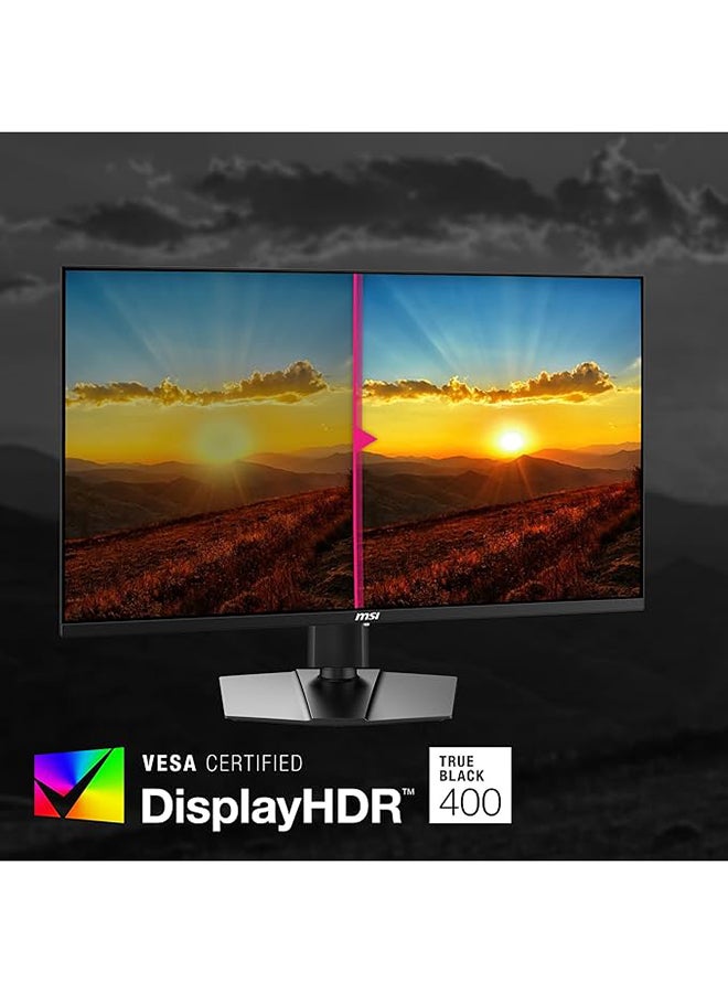 MSI - MPG 321URX Gaming Monitor, 32" 4K UHD Quantum Dot OLED Display, 240Hz Refresh Rate, 0.03ms (GtG) Response Time, AMD FreeSync Premium Pro, 1.07 Billion Colors, HDR10, DisplayHDR 1000, NVIDIA G-SYNC Compatible, HDMI 2.1, USB-C, Wide Color Gamut (DCI-P3 99%), VESA Mountable, Anti-Glare, Built-in KVM Switch, Eye Care Technology, MPG321URX Black - Image 1