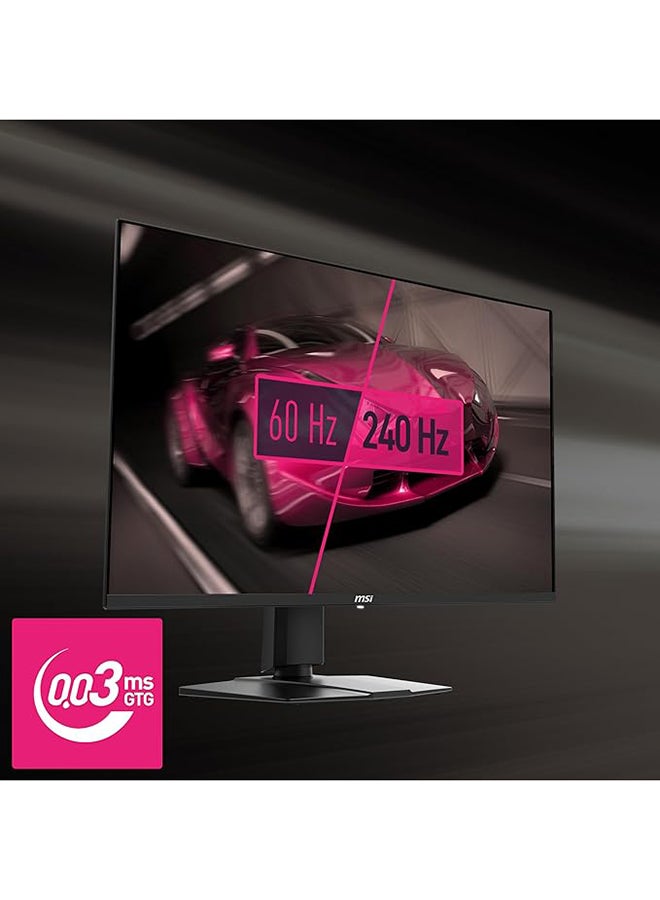 MSI - MPG 321URX Gaming Monitor, 32" 4K UHD Quantum Dot OLED Display, 240Hz Refresh Rate, 0.03ms (GtG) Response Time, AMD FreeSync Premium Pro, 1.07 Billion Colors, HDR10, DisplayHDR 1000, NVIDIA G-SYNC Compatible, HDMI 2.1, USB-C, Wide Color Gamut (DCI-P3 99%), VESA Mountable, Anti-Glare, Built-in KVM Switch, Eye Care Technology, MPG321URX Black - Image 1