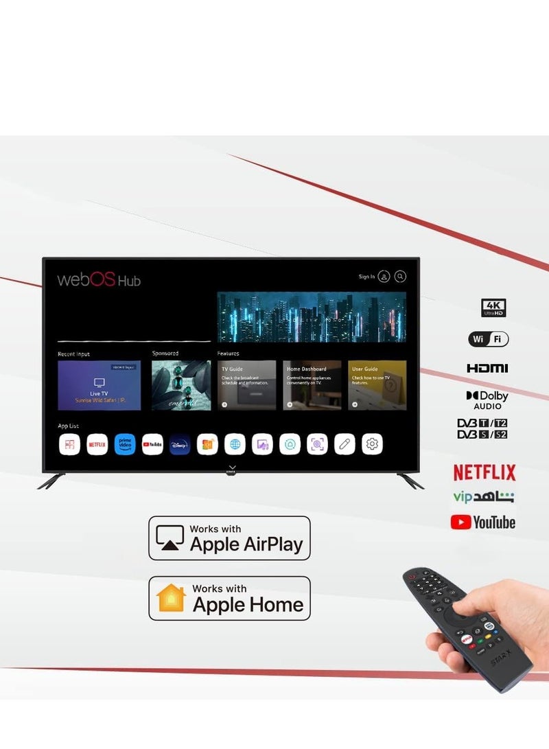 ستار إكس تلفزيون LED 4K UHD Smart WebOS Hub مقاس 65 بوصة مع صوت Dolby وجهاز استقبال مدمج  - Image 3