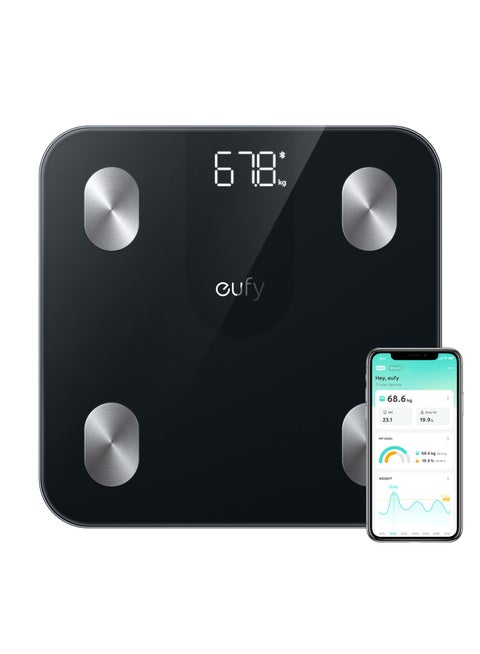 Smart Scale A1 With Bluetooth, Body Fat Scale, Wireless Digital Bathroom Scale, 12 Measurements, Weight/body Fat/bmi, Fitness Body Composition Analysis, Black, Lbs/kg.
