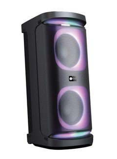 AFRA Party Speaker, 120 Watts, 24kg, 7000Ma Battery, Karaoke Mic, LED Speaker Lighting, ESMA Approved, 2 Years Warranty AF-120PSBK Black  - Image 1