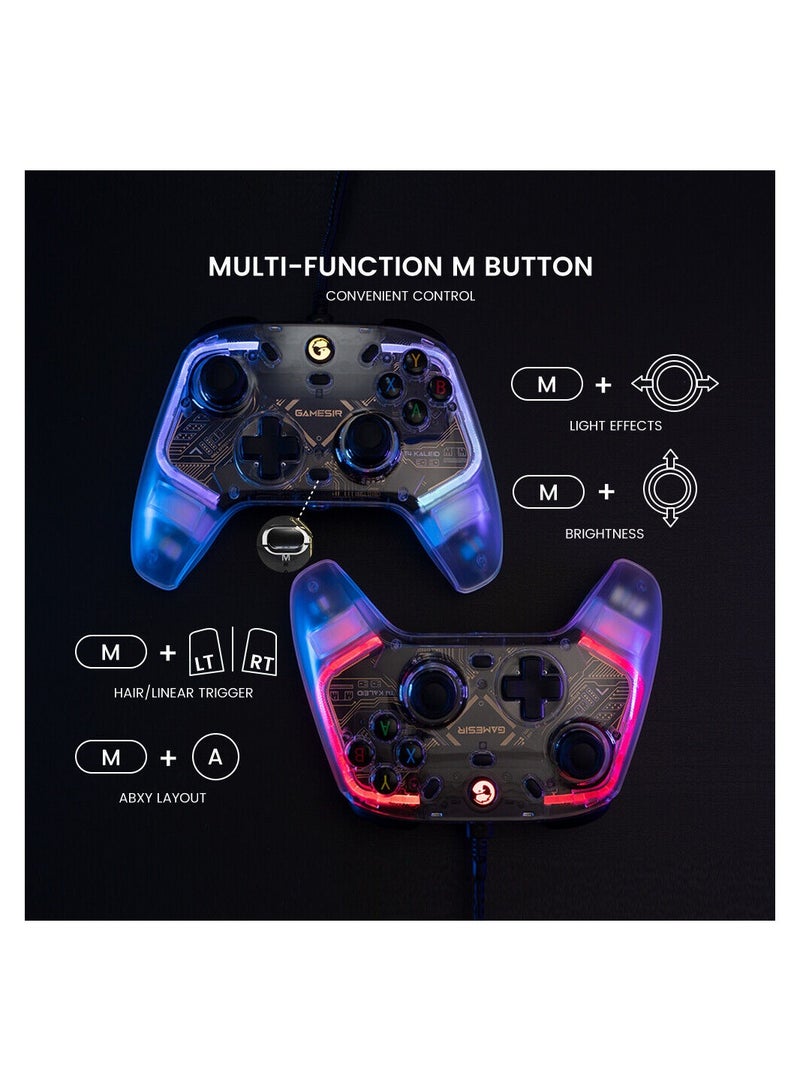 GameSir - T4 Kaleid Wired USB Type C Gaming Controller RGB For PC Switch Android - Image 1