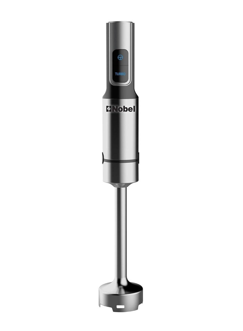 Nobel Hand Blender 4 in 1 Multifunctional Immersion Hand Blender Set, Turbo Mode, Stainless Steel Body NHB445 Silver