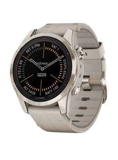 Fenix  7S Pro - 42MM - Sapphire Solar Edition - Up To 14 Days Battery Life - 1.2"inch Sunlight-Visible  Display, Scratch Resistant, Power Sapphire™, Heart Rate Monitor, All Day Stress Monitor, Power Sapphire Solar Charging Lens, Advanced GPS Features, iOS and Android Compatible SOFT GOLD SS WITH LIMESTONE LEATHER BAND