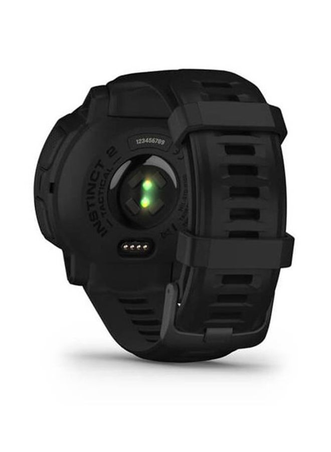 GARMIN - Instinct 2 Solar - 45MM - Tactical Edition - Up To 28 Days Battery Life - Scratch Resistant, Power Glass™, Heart Rate Monitor, All Day Stress Monitor, Tough Rugged GPS Enabled , Smart Notification, iOS and Android Compatible BLACK - Image 1