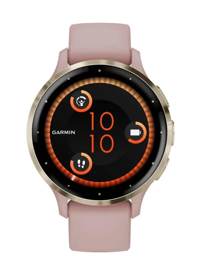 Venu 3S - 41MM - Up To 10 Days Battery Life - 1.2"inch Amoled Display, Scratch Resistant, Corning® Gorilla® Glass 3, Heart Rate Monitor, Stress Tracking,  Built-in Sports Apps, Advanced GPS Features, iOS and Android Compatible SOFT GOLD STAINLESS STEEL BEZEL WITH DUST ROSE CASE AND SILICONE BAND - pnsku/N70065895V/45/_/1714397515/3587d791-3bb3-4889-9508-fc391b6d6cfb