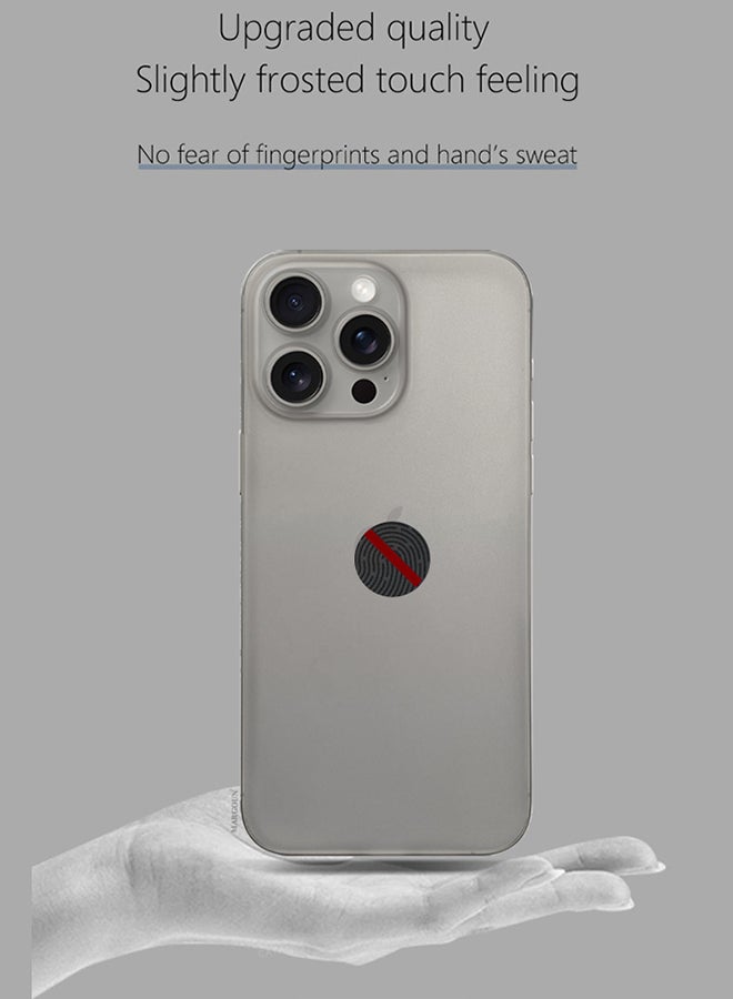 MARGOUN - iPhone 15 Pro Max Case Cover Air Skin Series Back Cover Sturdy Durable Thin Case Drop Protection Cover Clear Natural - Image 1