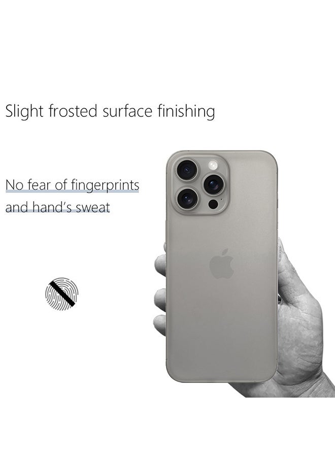 MARGOUN - iPhone 15 Pro Max Case Cover Air Skin Series Back Cover Sturdy Durable Thin Case Drop Protection Cover Clear Natural - Image 1