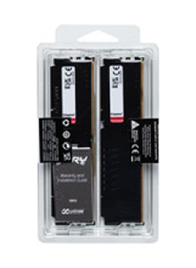 كينغستون - تكنولوجيا Fury Beast 16GB 5200MT/s DDR5 CL40 XMP 3.0 ذاكرة كمبيوتر جاهزة (مجموعة من 2) KF552C40BBK2-16 أسود - Image 1