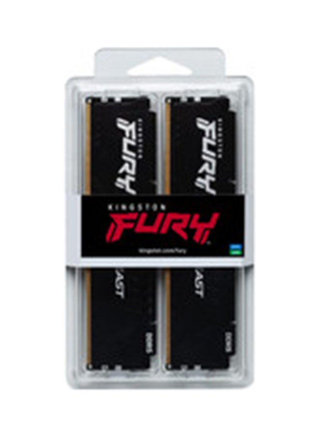 كينغستون تكنولوجيا Fury Beast 16GB 5200MT/s DDR5 CL40 XMP 3.0 ذاكرة كمبيوتر جاهزة (مجموعة من 2) KF552C40BBK2-16 أسود  - Image 5