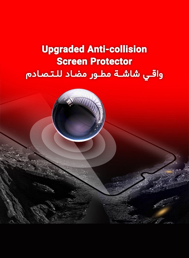 مارجون حماية شاشة كاملة التغطية لجهاز سامسونج جالاكسي M15 5G - 2 عبوة واقي شاشة شفاف مضاد للفقاعات زجاج مقسى - Image 5