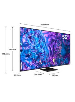 Samsung Smart TV, QLED, Q70D, 55 Inch, 2024, International Version 100% Color Volume with Quantum Dot,   4K AI Upscaling, Tizen OS, Motion Xcelerator 120Hz QA55Q70D Titan Gray  - Image 3
