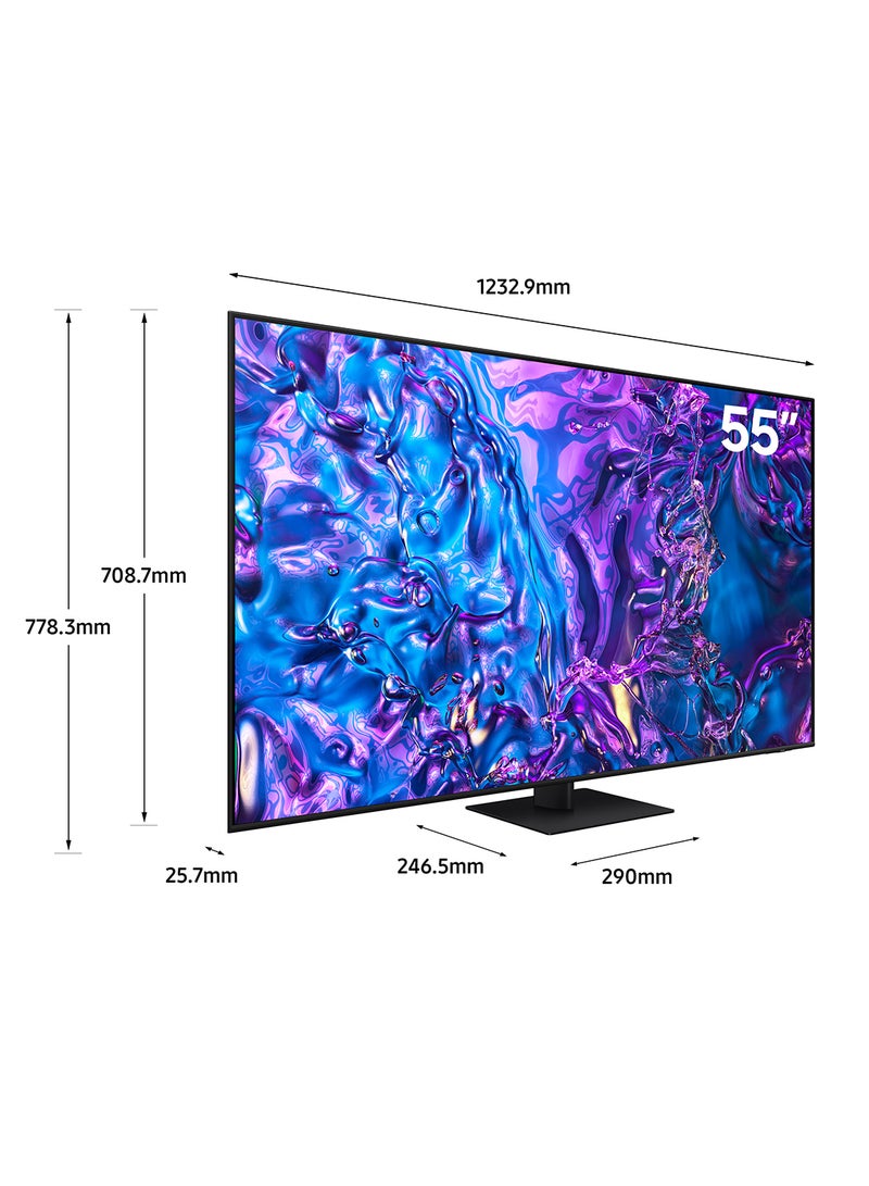 سامسونج تلفزيون ذكي، QLED، Q70D، 55 بوصة، 2024، إصدار عالمي، حجم ألوان 100% مع Quantum Dot، ترقية 4K AI، نظام تشغيل Tizen، Motion Xcelerator 120 هرتز  - Image 3