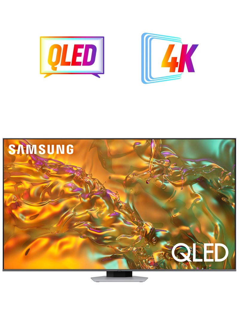 Samsung Smart TV, QLED, Q80D, 65 Inch, 2024, International Version NQ4 AI Gen2 Processor,  4K AI Upscaling, Direct Full Array, Tizen OS QA65Q80D Eclipse Silver  - Image 1