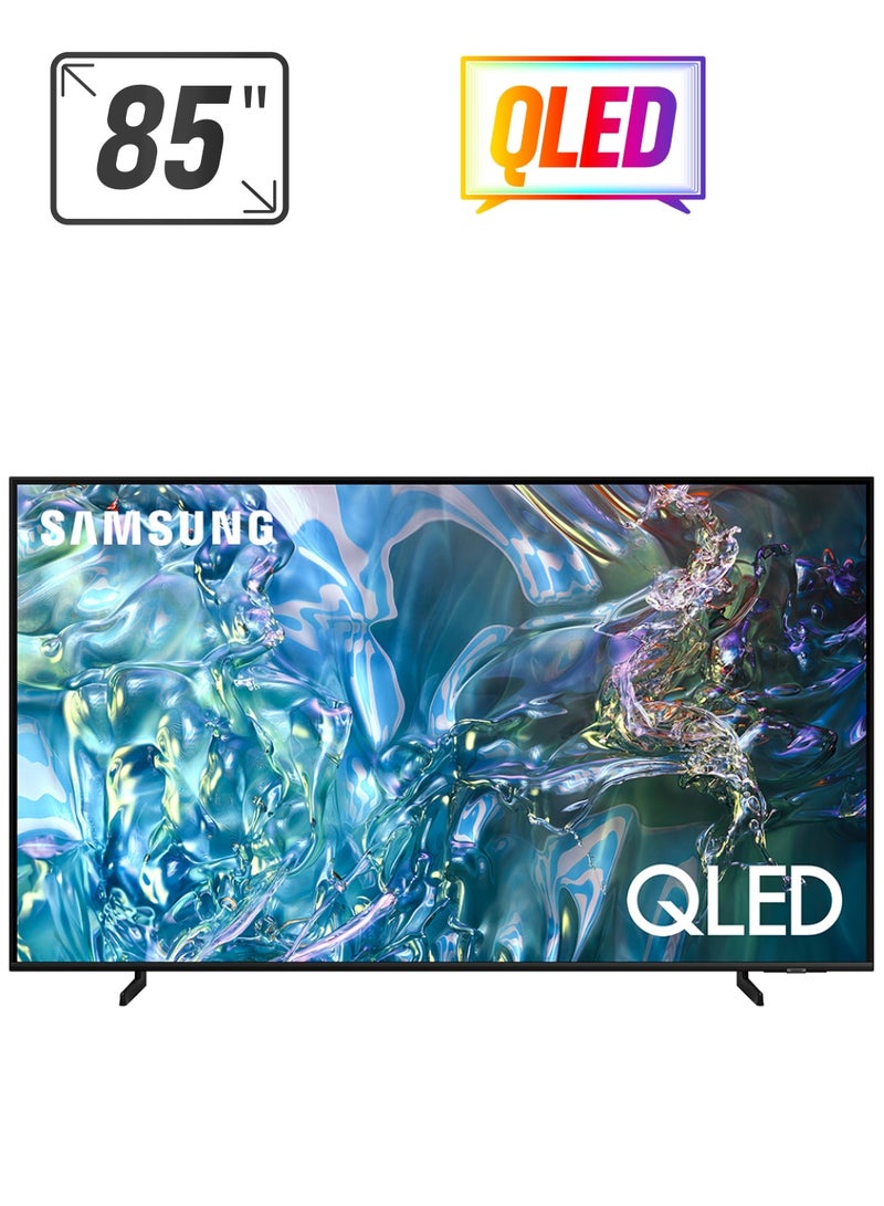 Samsung - Samsung TV 85 Inch QLED 4K UHD Smart Built In Receiver QA85Q60D, QA85Q60DAUXEG Black - Image 1