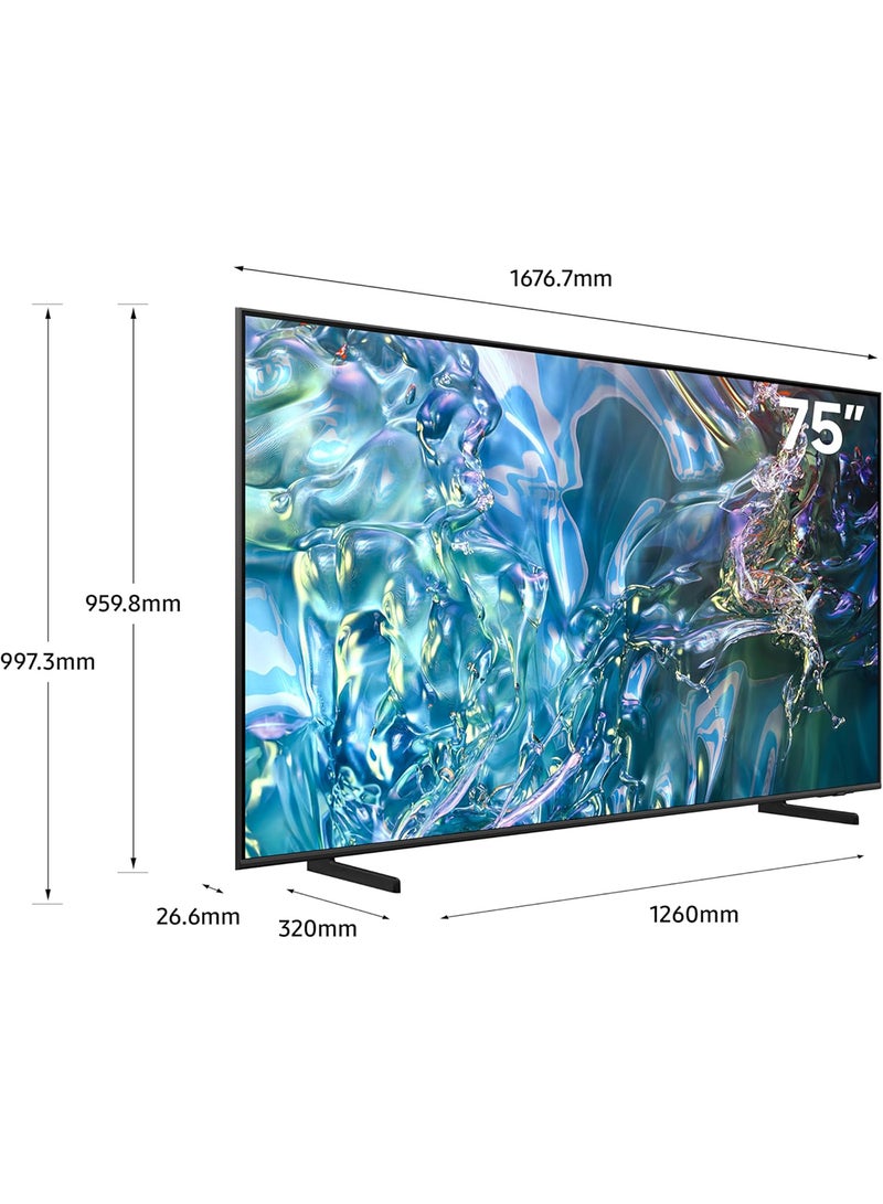 Samsung 75 Inch 4K UHD Smart QLED TV with Built In Receiver - QA75Q60D Black - Image 3