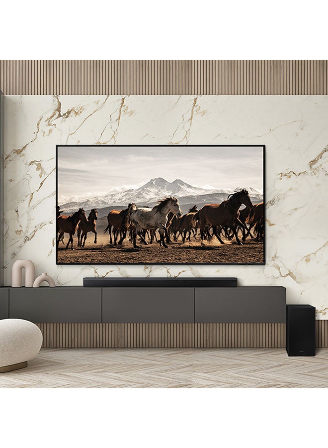Samsung - Soundbar, B-Series, B750D, 5.1ch, 2024, International Version Dolby Audio, Built-in Side Speakers, Subwoofer With Bass Boost, Adaptive Sound ZN HW-B750D Black - Image 1