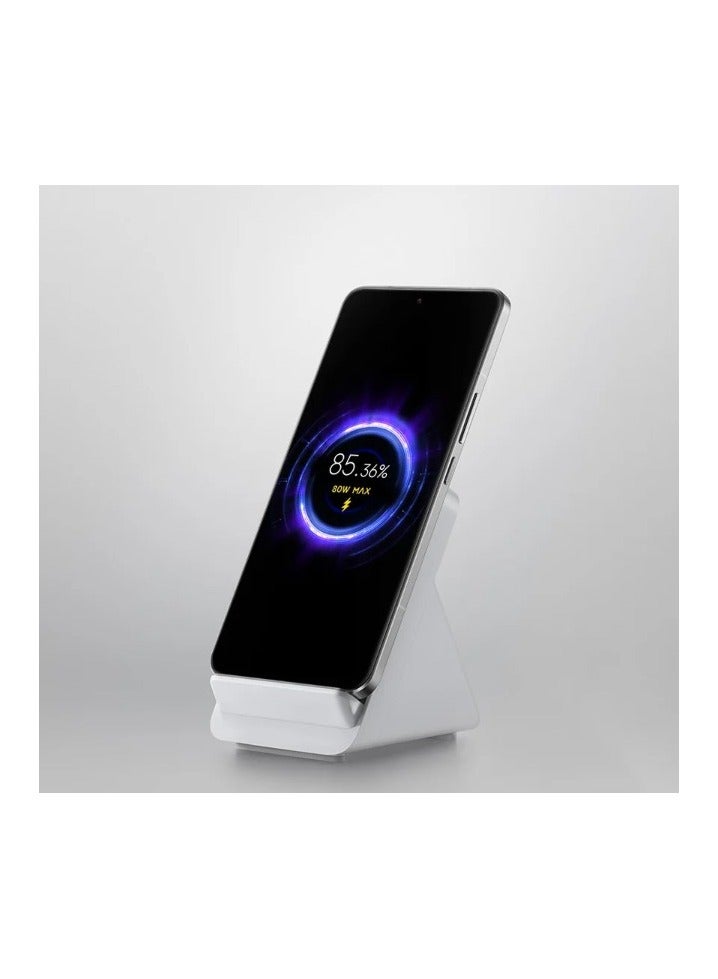 Xiaomi - 80W Adaptive Wireless Charging Stand | Hypercharge Technology | Smart Adaptive Dual Coils | Quiet Heat Dissipation | Safe And Reliable White - Image 1