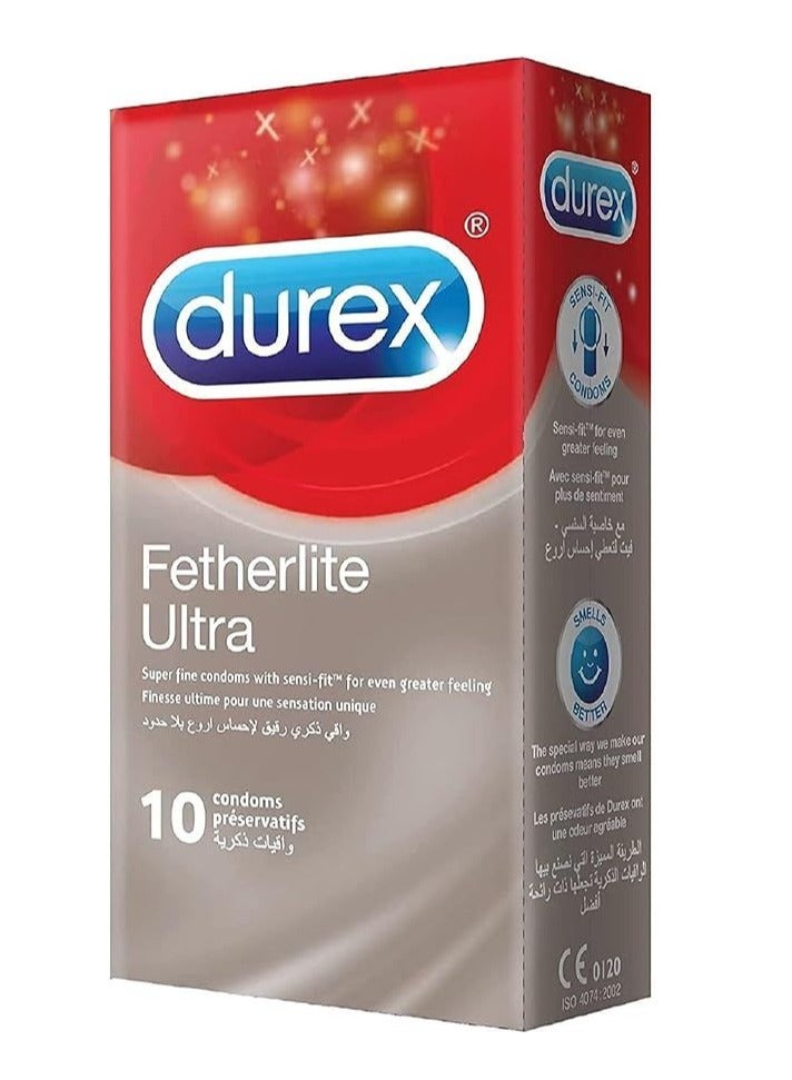 Durex Feel Ultra Thin Condoms, 10 Pieces