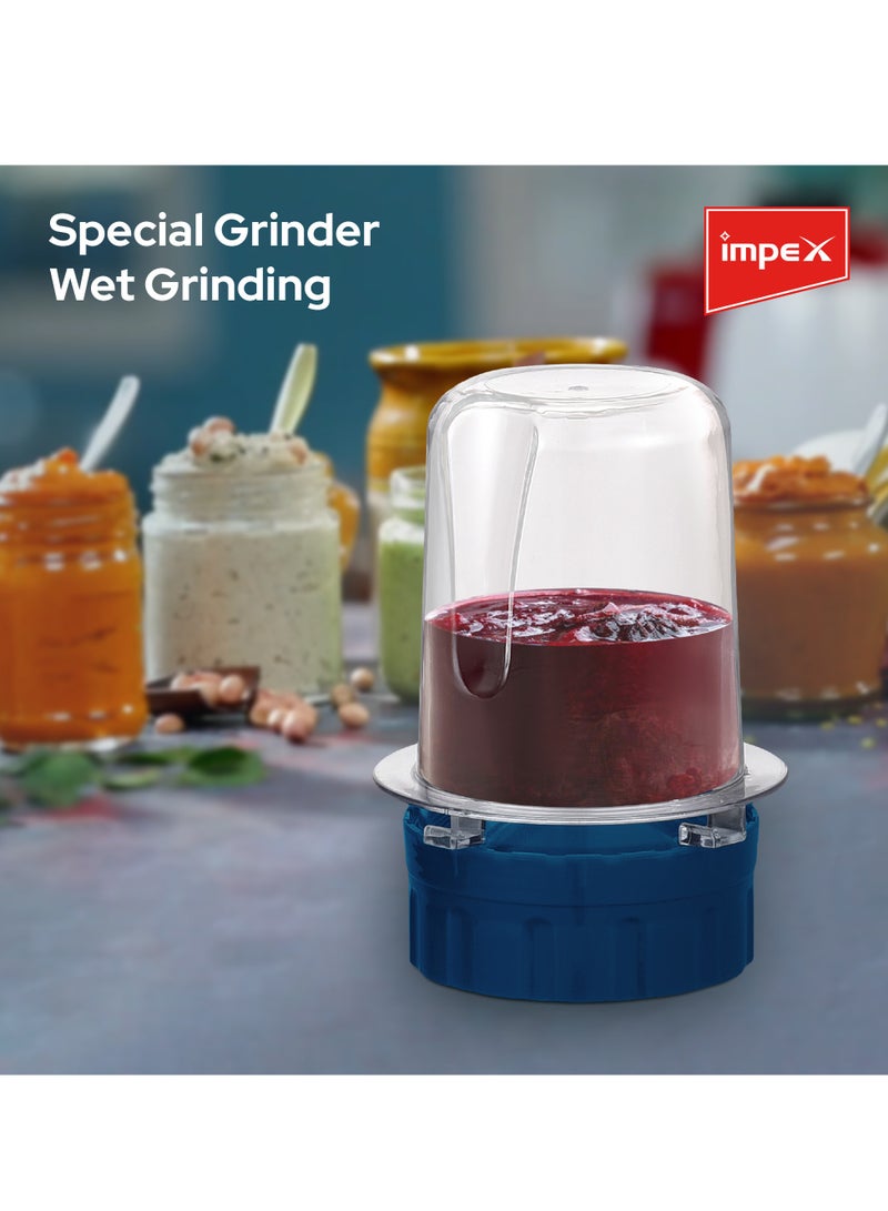 Impex - Blender Mixer Grinder with Mincer Mills Pulse rotation 2 Speed Control and Overheat Protection, 2 Years Warranty 1.5 L 400 W BL 3503BL Blue - Image 1